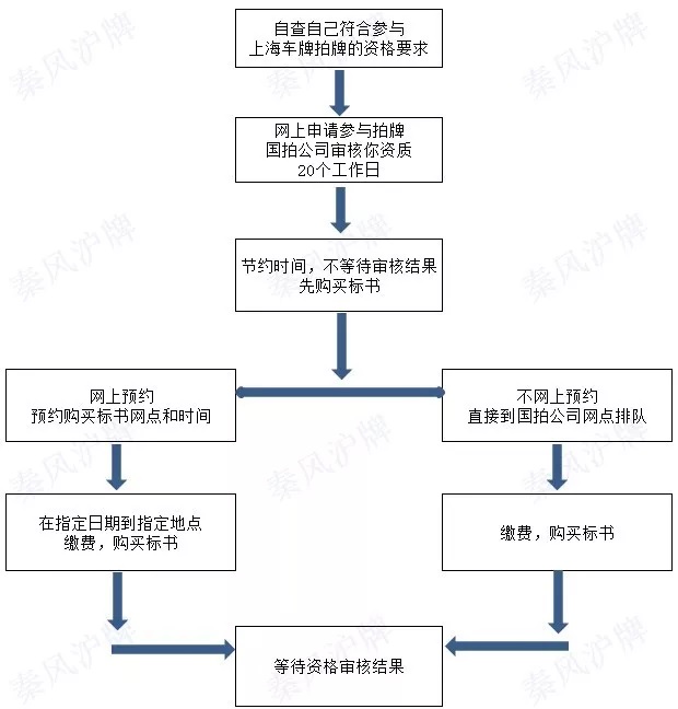 拍沪牌流程